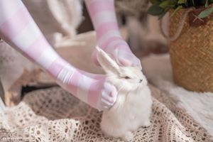 [网红COS] 皮皮奶可可爱了啦 - 粉色兔兔