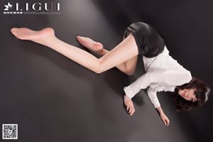 [丽柜贵足]モデルレレ「プロフェッショナルウェアシルクフットハイヒール」美しい脚と翡翠の足の写真のフルコレクション