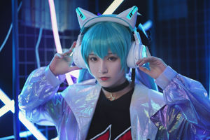 [Cosplay foto] Anime blogger Teppanyaki ghost dance w - Yaowu headset miku